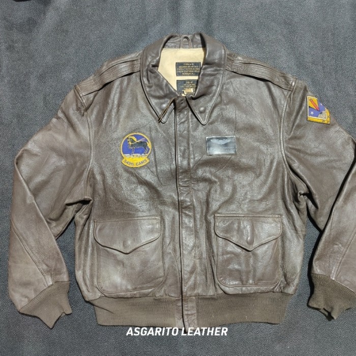 FLIGHT JACKET  TYPE A-2 COOPER SPORTSWEAR MFG.CO MADE USA FORTY FITH ANNIVERSARY