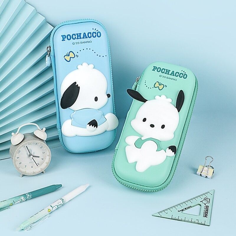 

New Genuine Guangbo KT84407 Sanrio Pencil Box Pochacco Pacha Dog Writing Case Beauty Cartoon Cute Large Capacity Stationery