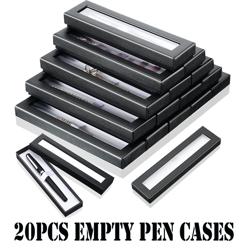 

20Pcs Pen Box Transparent Window Paper Packaging Gift Gel Pen Box Pencil Cases Pen Boxes Packaging Jewelry Gift Box Pencil Box
