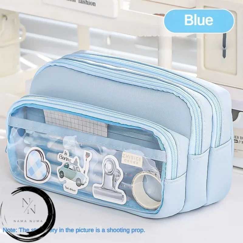 

ZHIBIGE Tempat Pensil Multi Layer Pencil Case Compact Pouch Stationary - ZH21
