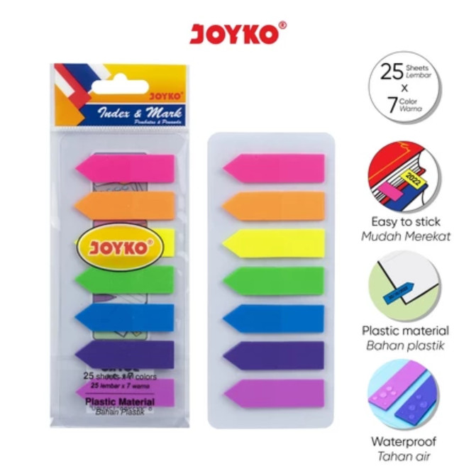 

Index & Mark Penanda Pembatas Joyko IM-31 Plastik - Sticky Note Page Markers Flags Index