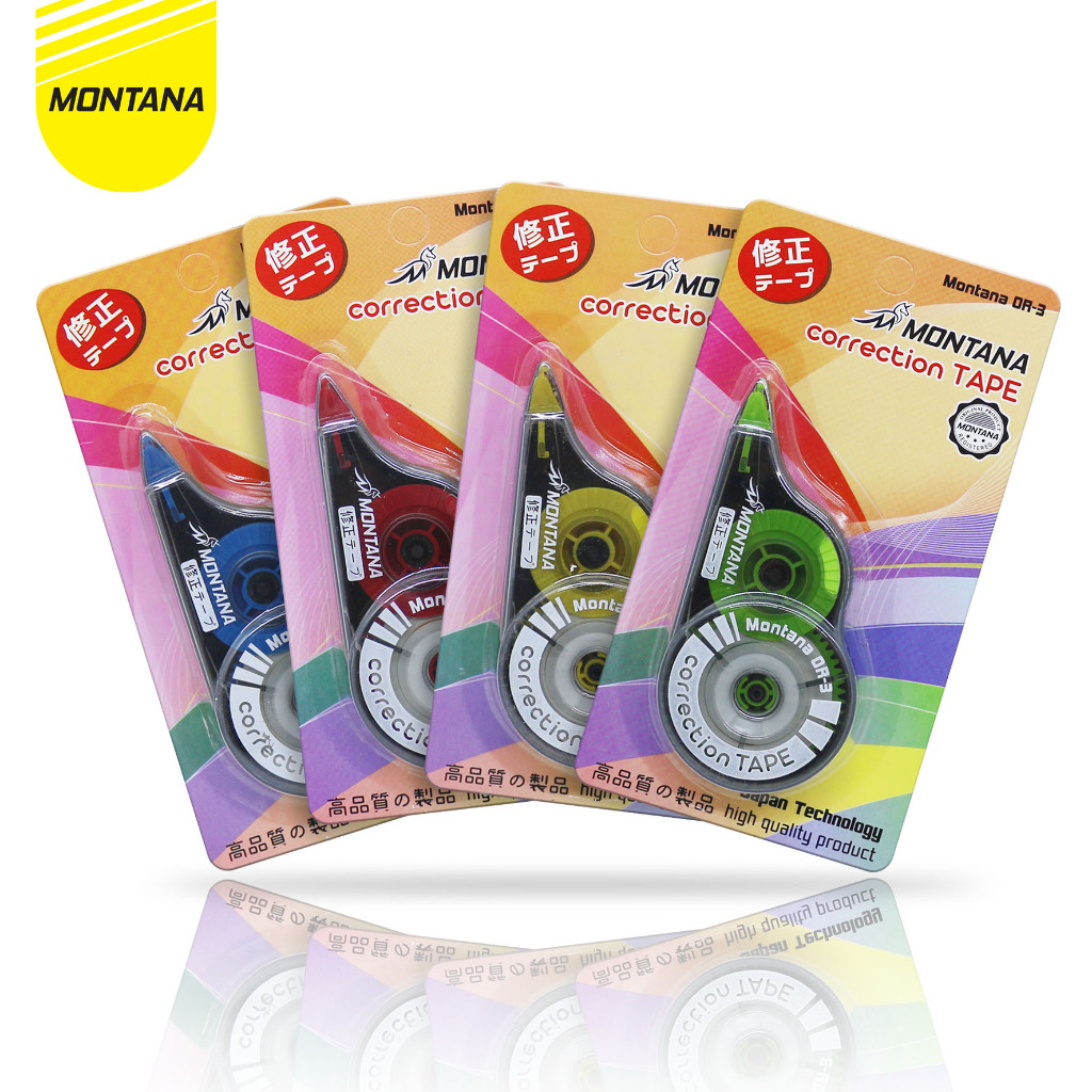 

MONTANA Correction Tape Pita Koreksi 12 m x 5 mm High Quality Non Toxic Tipe X OR-3/Retail