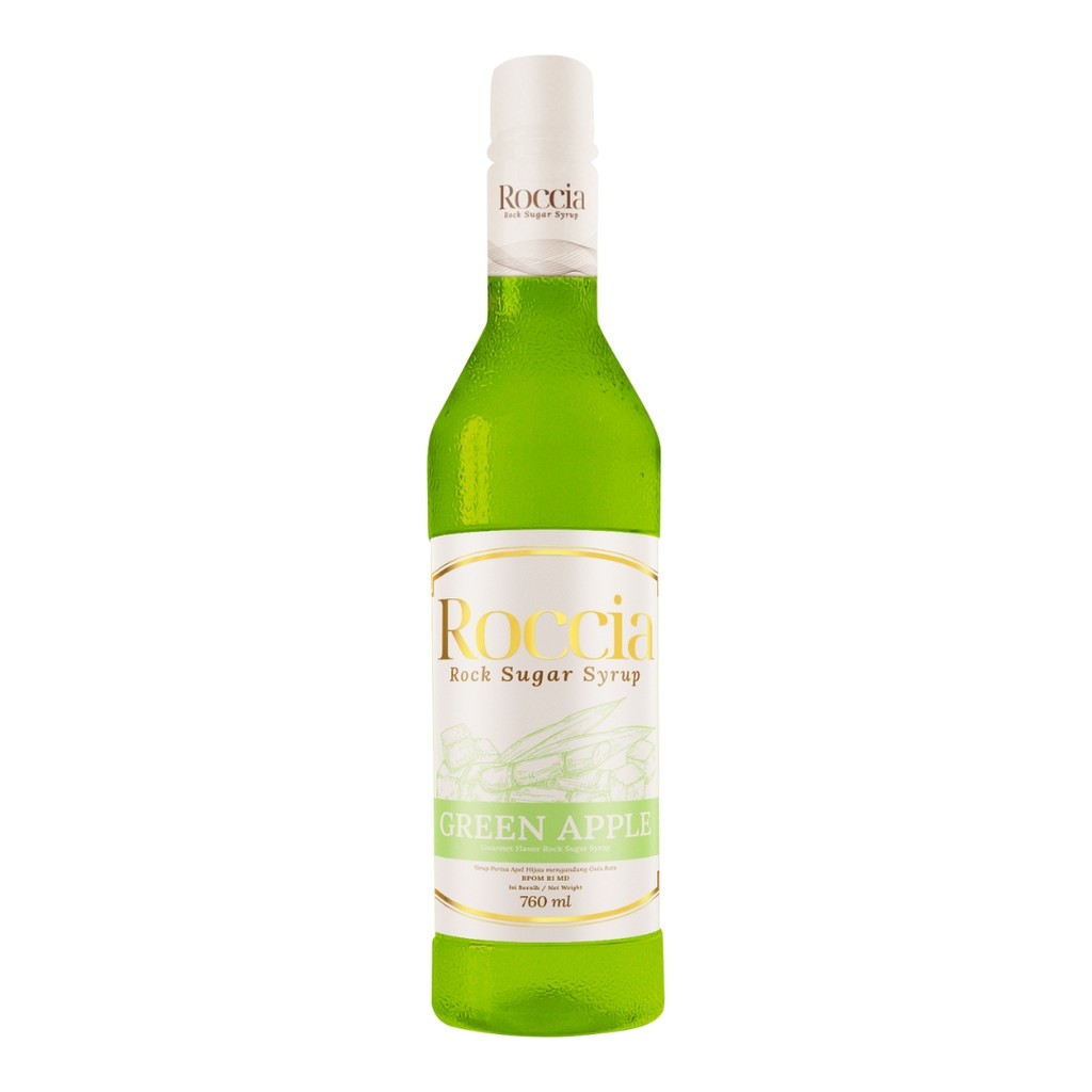 

Roccia Green Apple Rock Sugar Syrup Sirup Rasa Apel Hijau