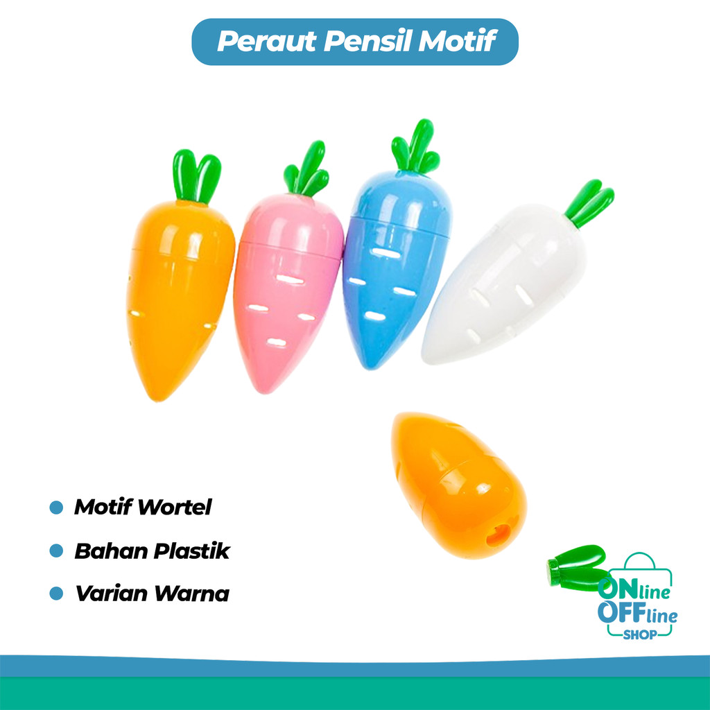 

Peraut Pensil Motif Wortel Rautan Karakter Wortel Carrot Pencil Shaperner 761