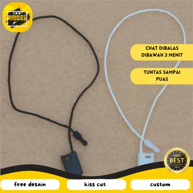 

INB Tali Hangtag Merk Hitam dan Putih Premium Loop Pin Hang Tag Label Baju Murah Bandung
