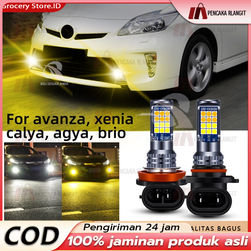 1 Buah Lampu Kabut LED H11 H8 H16(JP) Bohlam untuk Avanza Xenia Calya Agya Brio Lampu Berkendara Dep