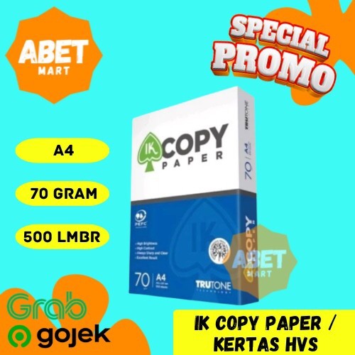

Kertas HVS A4 70gr - IK Kertas FotoCopy Photocopy Fotokopi Paper Rim 70 Gr Gram Print