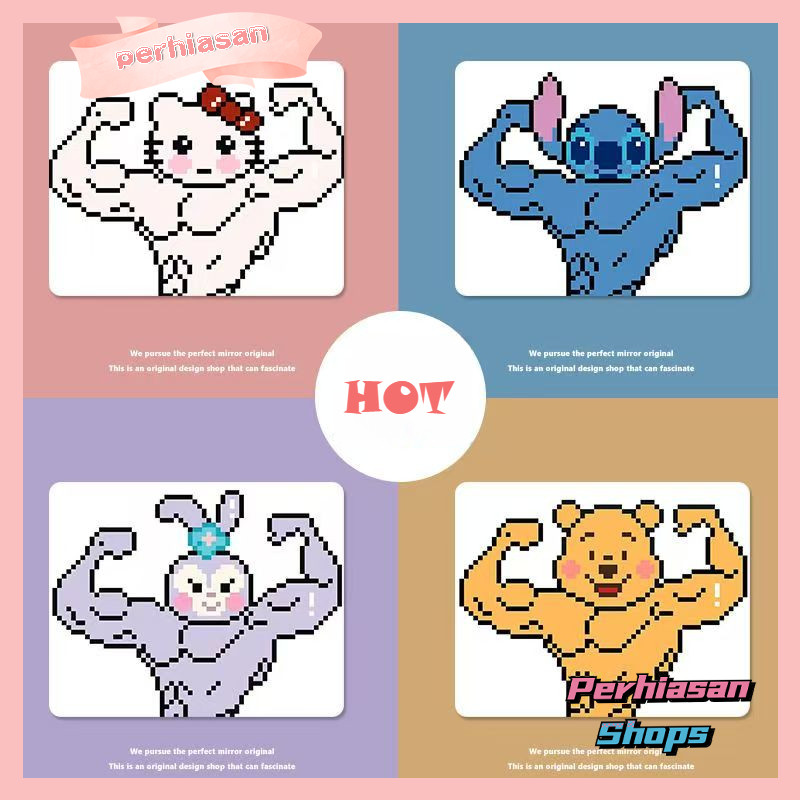 【Perhiasan Shops】DIY READY STOCK Custom Gaming Mousepad Antislip,Manusia Otot Kartun Abstrak Dan Ane