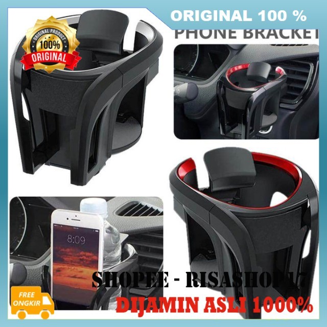 Cup Holder 2 in 1 Tempat Botol Mobil Cup Holder Mobil Universal Cup Holder Minuman Mobil Cup Phone H