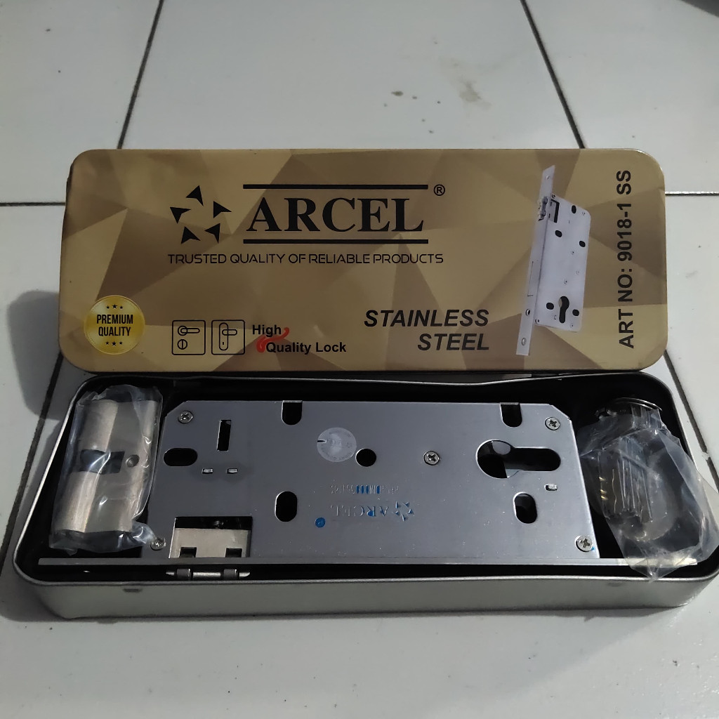 Body Kunci Pellor Stainless Komplit ARCEL/Body Pellor Stainless steel ARCEL/Body pellor Kupu tarung 