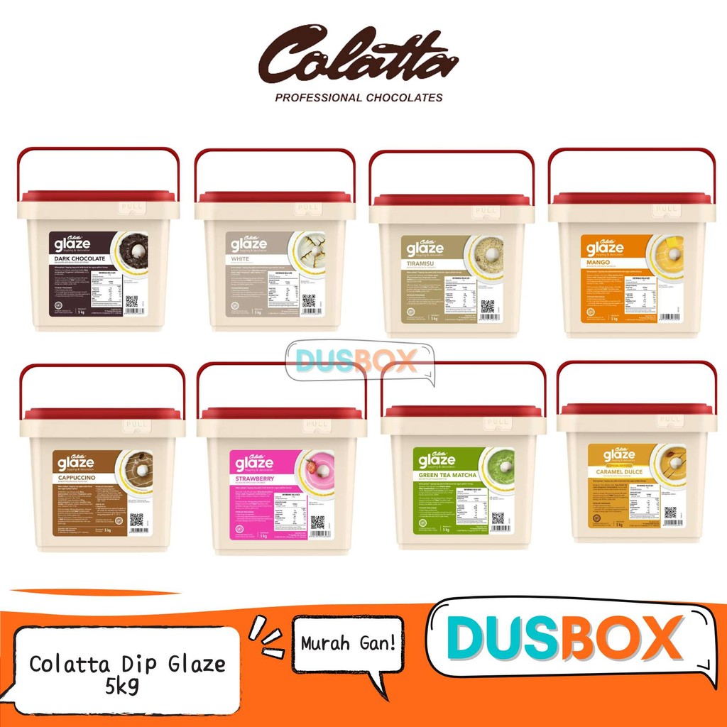 

Colatta Glaze 5kg / Selai Dark Cokelat / Selai Tiramisu / Selai Roti / Topping Selai Colatta Glaze