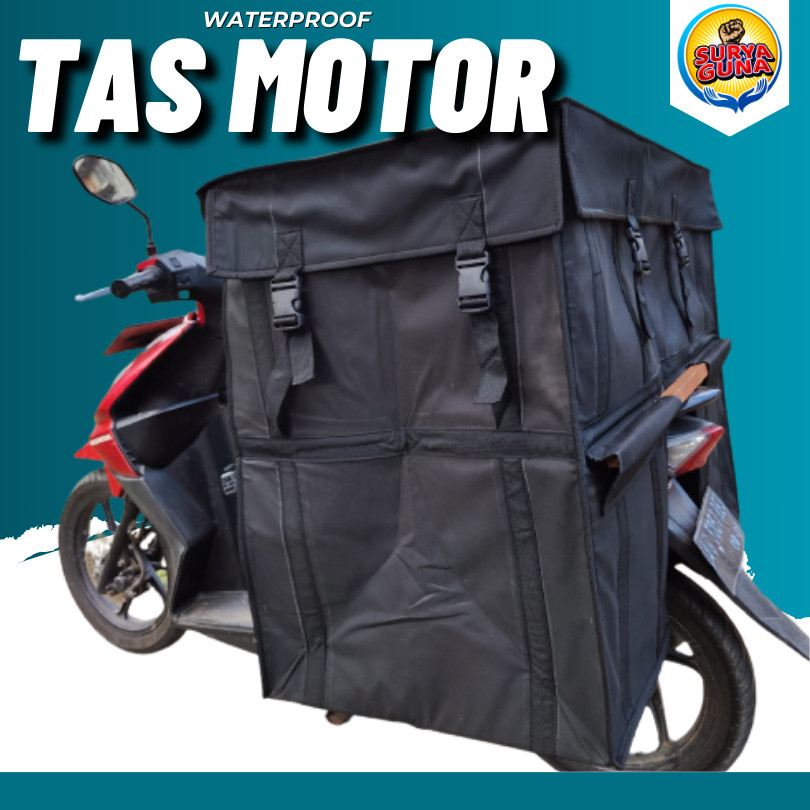 OBROK SUSUN Tas Kurir Motor Tas Obrok Kanvas Tingkat Super Jumbo