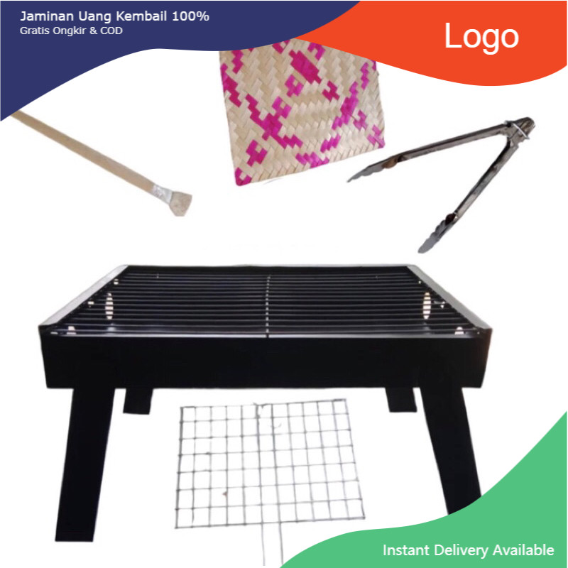 Set Alat Pemanggang Serbaguna Barbeque Bakaran Portable Arang Panggangan Portabel Sate Grill Bbq Ika