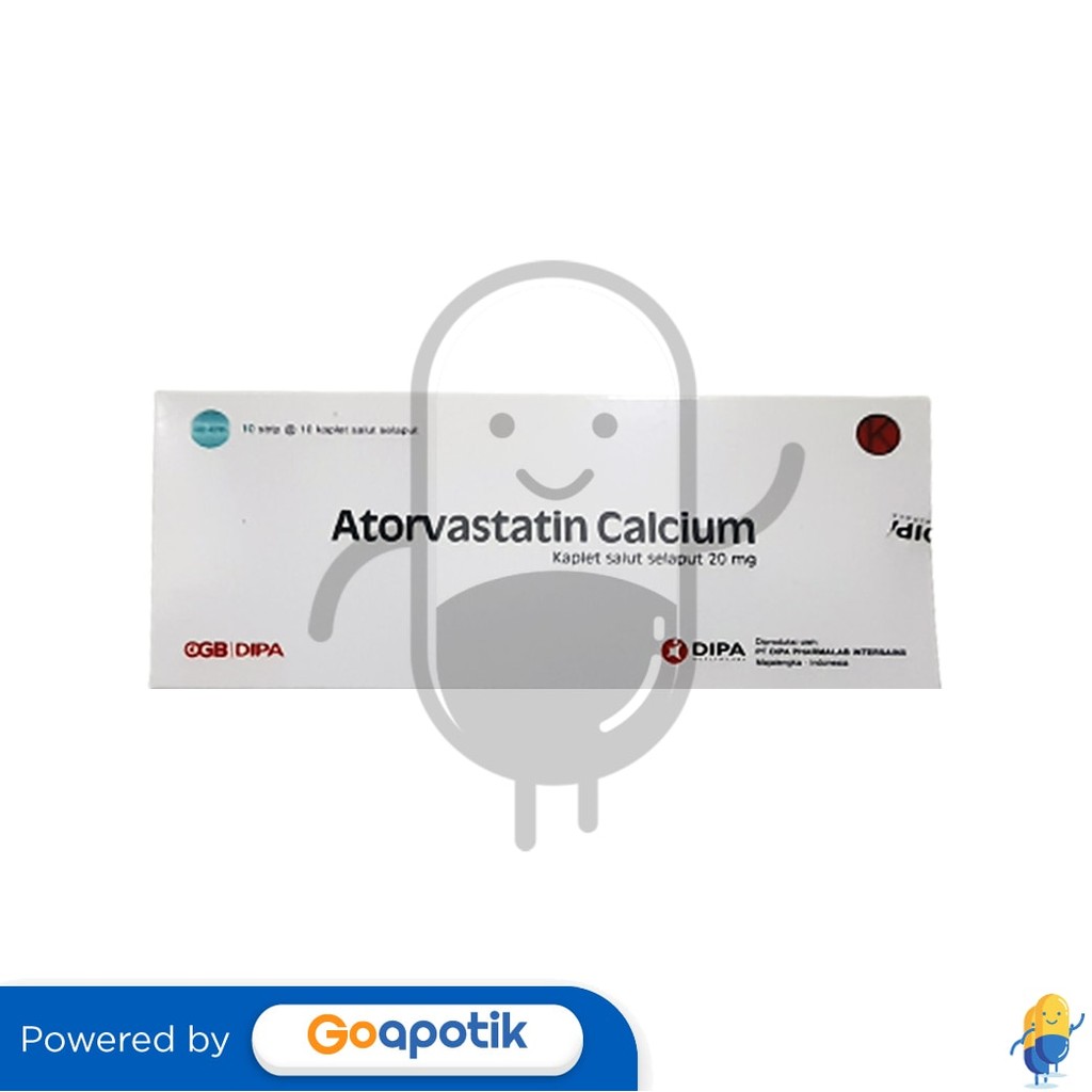 Atorvastatin Calcium Dipa 20 Mg Box 100 Kaplet