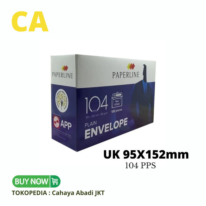 

AMPLOP PUTIH SEDANG - PAPERLINE UK 95X152 MM
