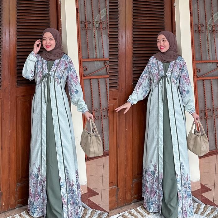 Joley Cloth - Alia Dress Abaya Simple Lionel Richie Gamis Bridesmaids Wanita Motif Printing Terbaru 