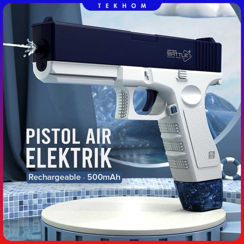 Mainan Pistol Air Elektrik Water Gun Rechargeable 500mAh - Q522