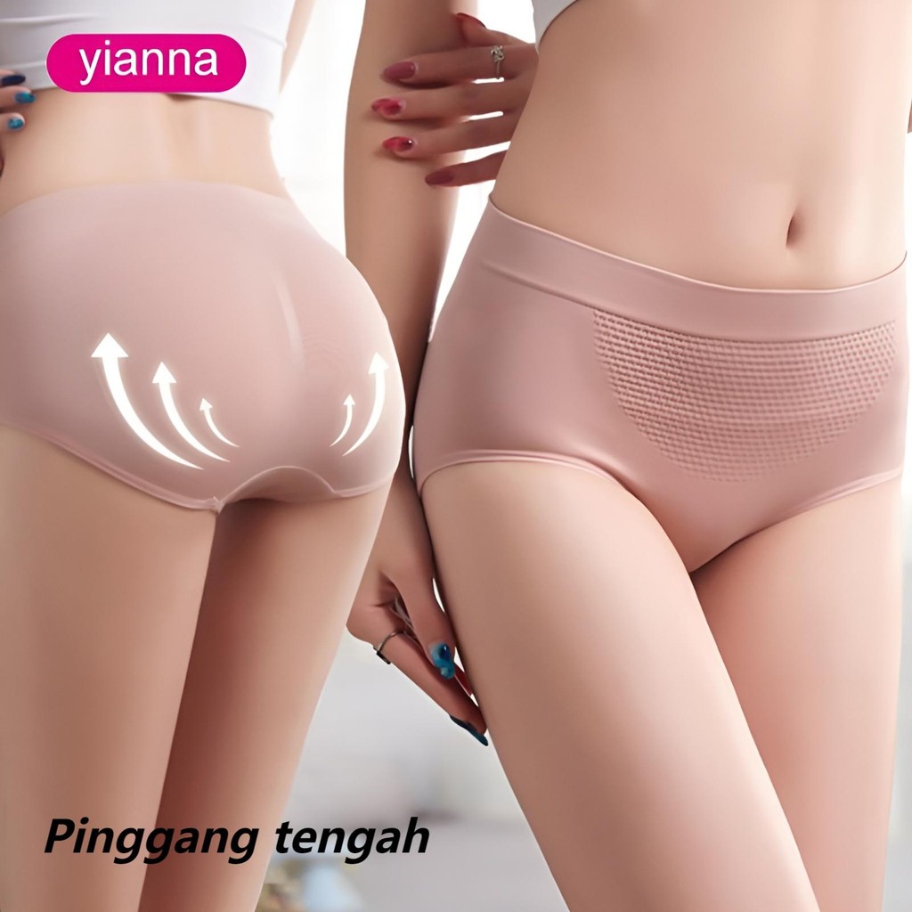 [COD] Celana Dalam Wanita Seamless  High-Elastic Tanpa Noda, Waist Mid Seamless CD