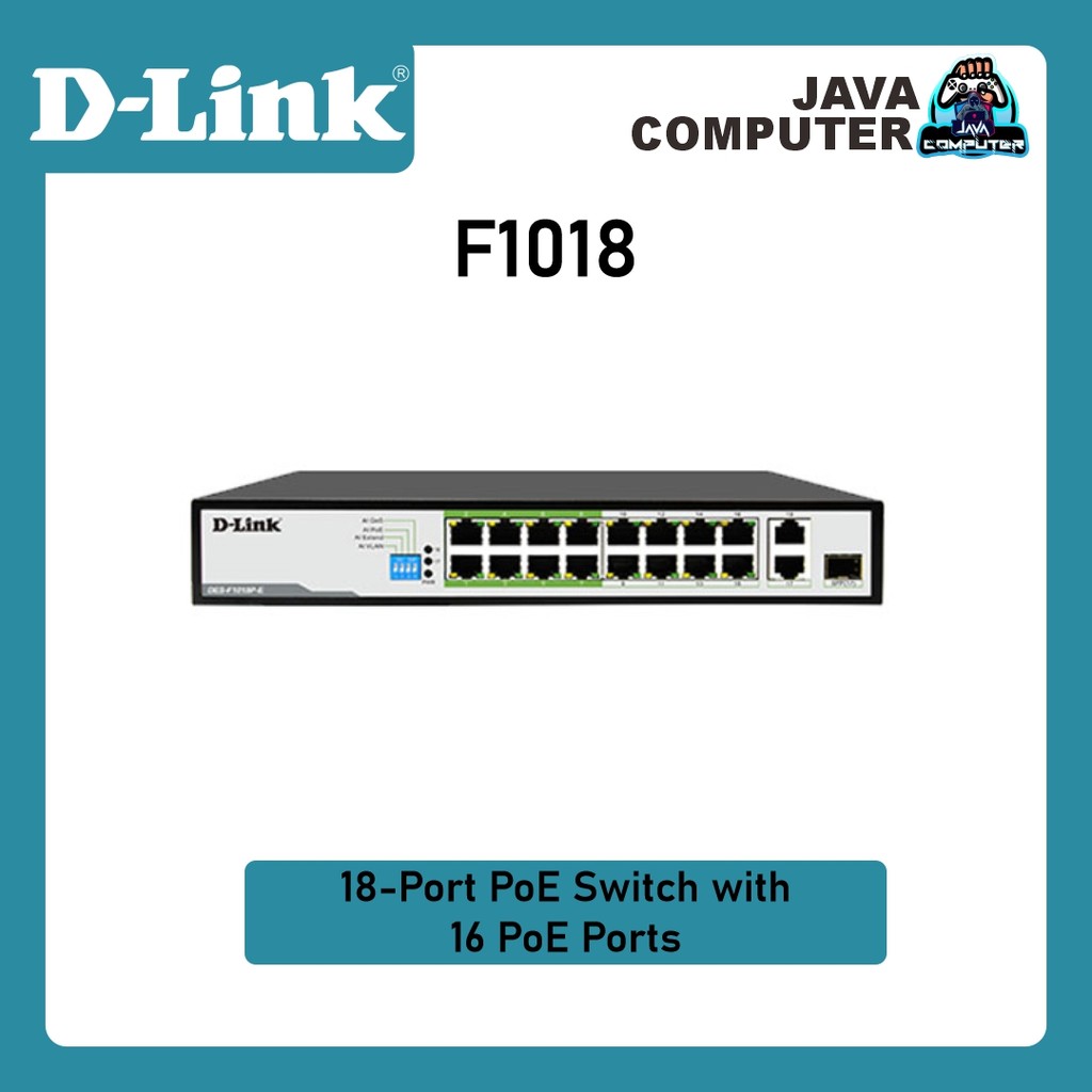 D-Link DES-F1018P-E 18-Port PoE Switch with 16 PoE Ports