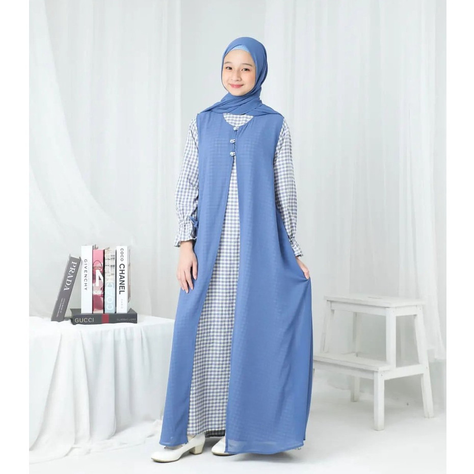 BAHAN PREMIUM / Vallina Outfit - Jasmine Dress Kids Gamis Maxy Anak Remaja Tanggung Perempuan Lebara