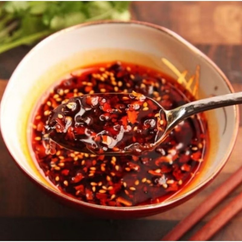 

Chili Oil Minyak Cabai Pedas Gurih Sachet Khas ONAH Garut Asli Pedas