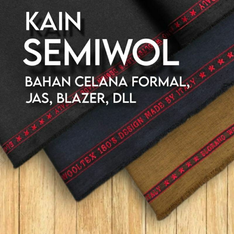 Kain Bahan Celana Semi wol meteran (harga per 1/2 meter) Bagus dan murah