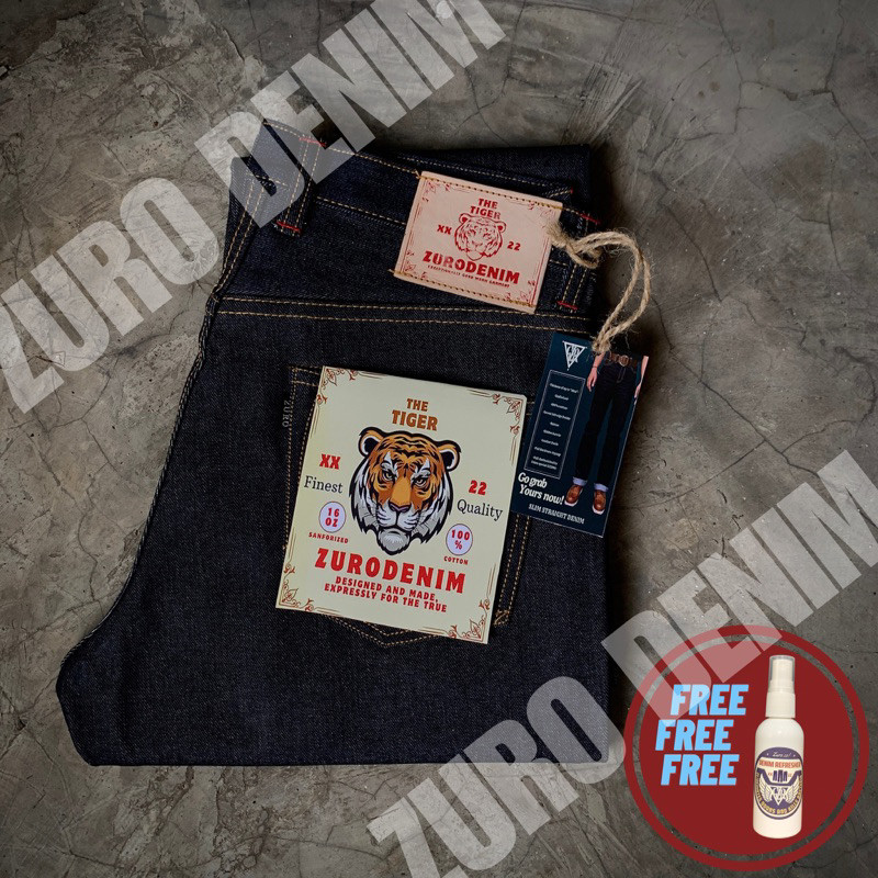 ZURO DENIM - Celana jeans Raw Denim - THE TIGER 16oz