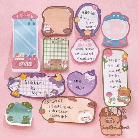 

Sticky Notes Lucu 3IN1 Karakter Bear Cat Rabbit Tempelan Kertas Catatan 60 Lembar Notes Kertas Tempel Pembatas Buku Motif Hewan Imut Penanda Buku Memo Stick Stationery Memo Pad Convenience Cute 3 IN 1