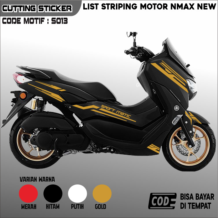 Cutting sticker nmax biru- Aksesoris motor Sticker Yamaha NMAX varian warna