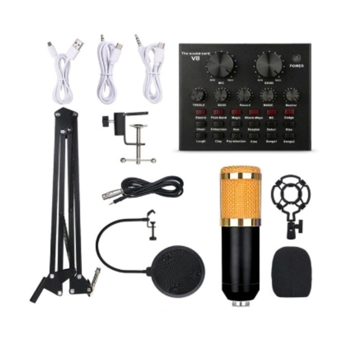 promo  -Sound Card V8 Mixer Soundcard V8 MIXER Audio USB External Soundcard - tanpa mic