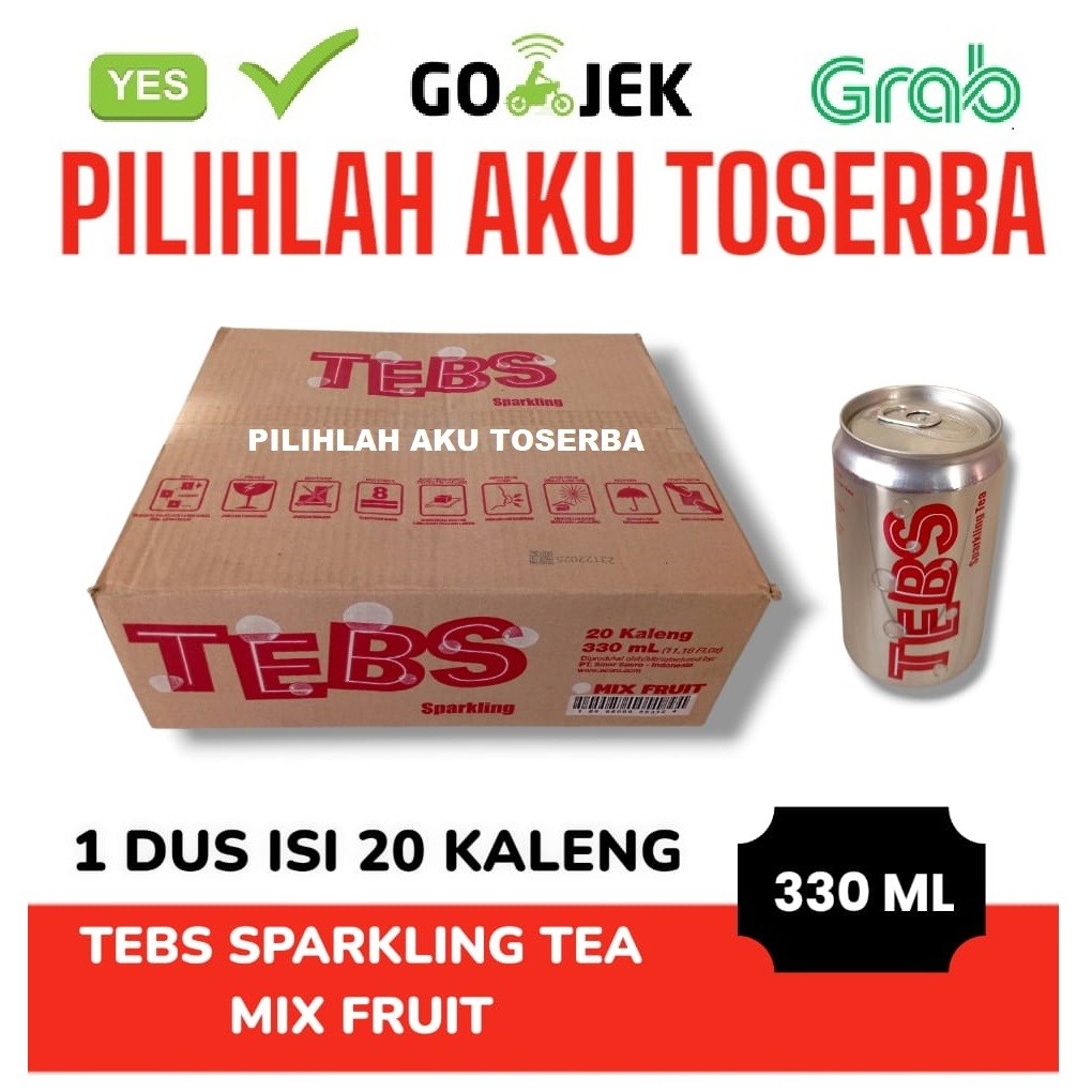

TEBS Sparkling Soda CAN KALENG 330 ml - ( HARGA 1 DUS ISI 20 )