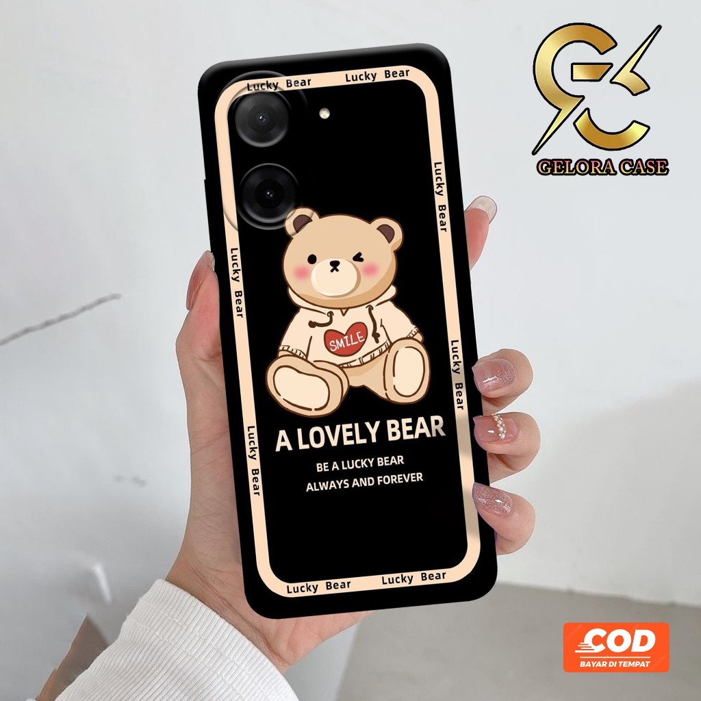 Softcase Xiaomi Redmi A5 4G Terbaru - geloracase - Casing Redmi A5 4G 2025 - Motif case Bear - Xiaom