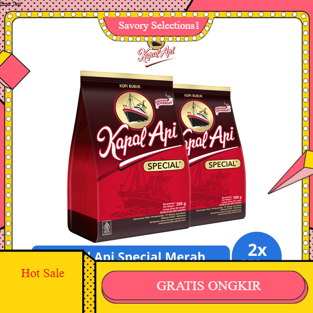 

【SAVORY】 FLASH SALE!! Kapal Api Special Merah 350gr x 2 pcs