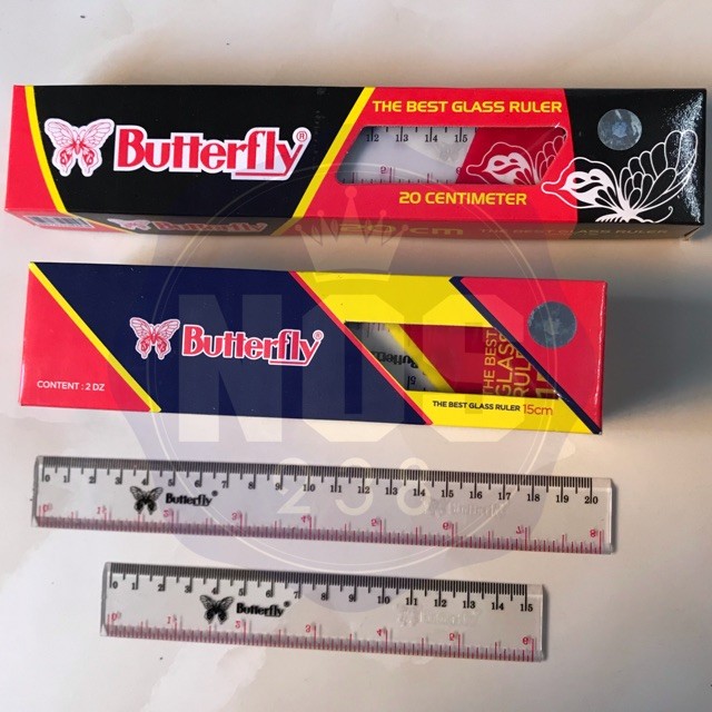 

Penggaris Plastik Butterfly 15cm atau 20cm