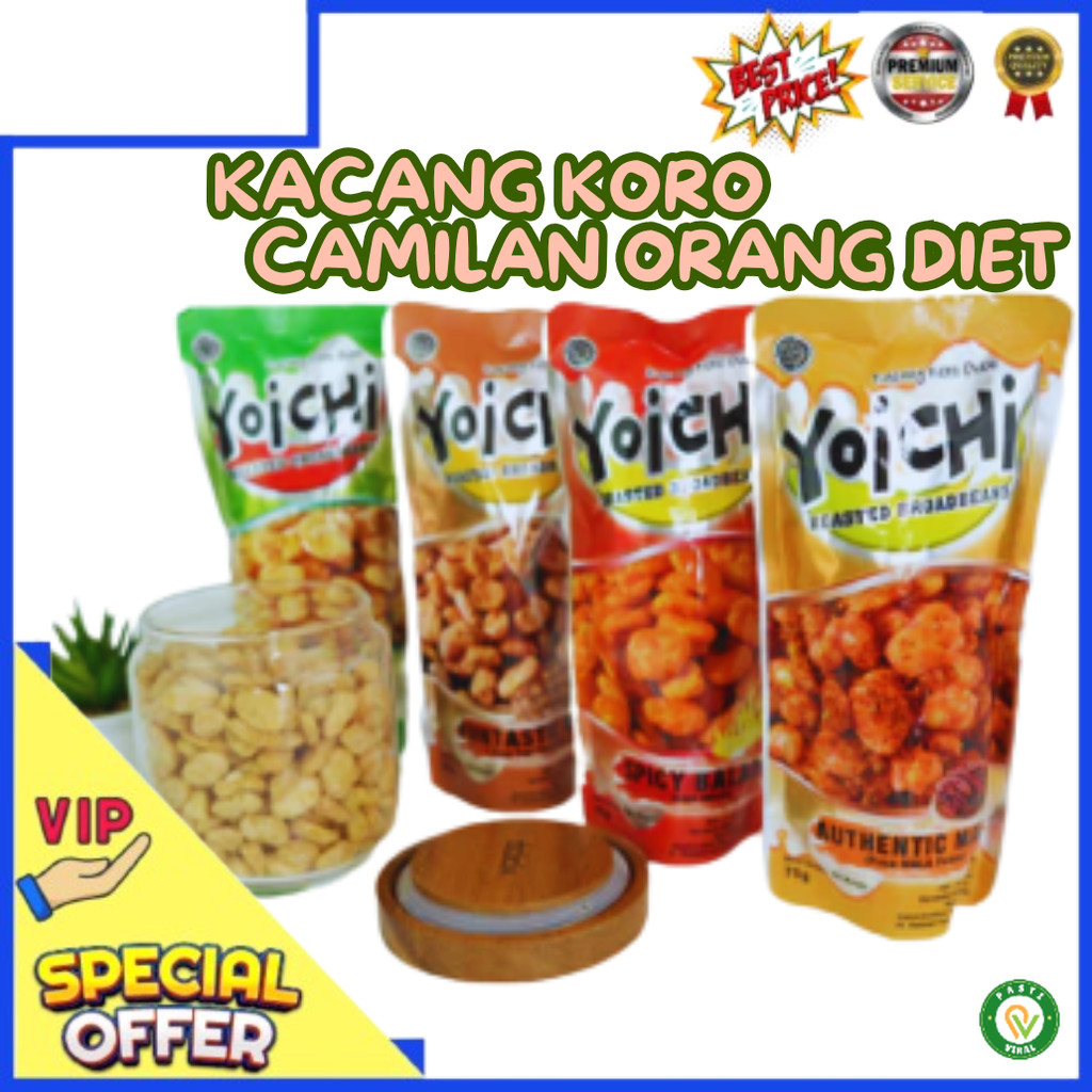 

Yoichi Kacang Koro Kupas Kacang Koro 75 Gr Rasa Garlic Barbeque Balado Mala Oleh Oleh Khas Surabaya