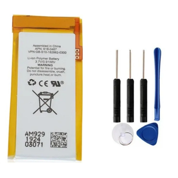 Original Replacement Battery 616-0407 / 616-0467 For iPod Nano 4 4G 4th Generation MP3 Nano4 + Free 