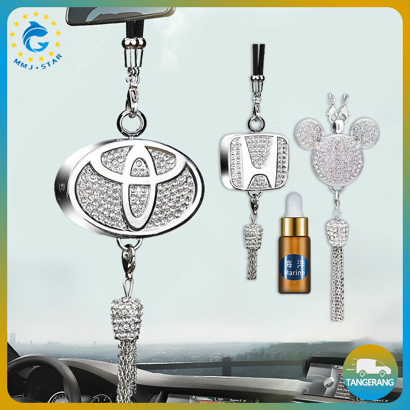 Hiasan Gantung Kaca Spion Mobil Logo/Parfum Liontin Kaca Spion Mobil/Pewangi Kaca Spion Mobil