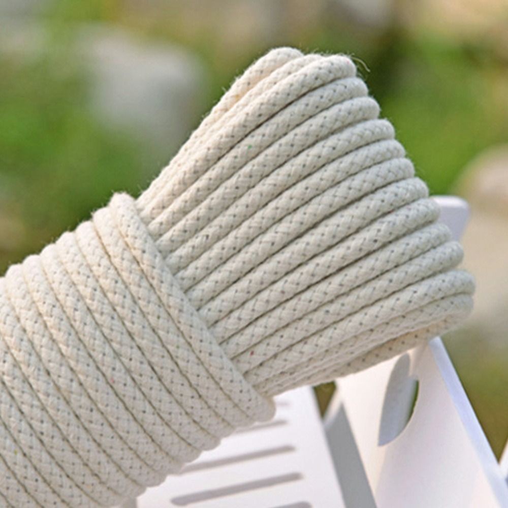 Multi-purpose Strong Cotton Rope Soft Clotheslines Braided Rope Indoors