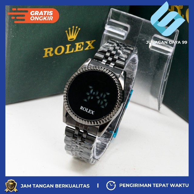 Jam Tangan Wanita Fashion Rolex Paket HB 6987 LED Touch Watch - Bisa Bayar Ditempat - COD - Murah