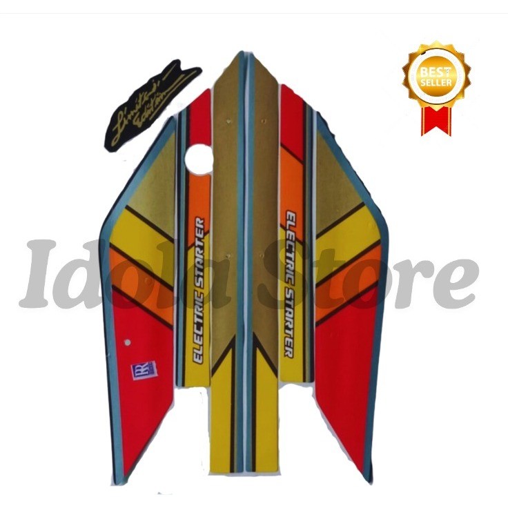 Stiker Striping Astrea Prima 1991\1990 Biru Merah List Body Motor Honda Astrea Prima 1990/1991