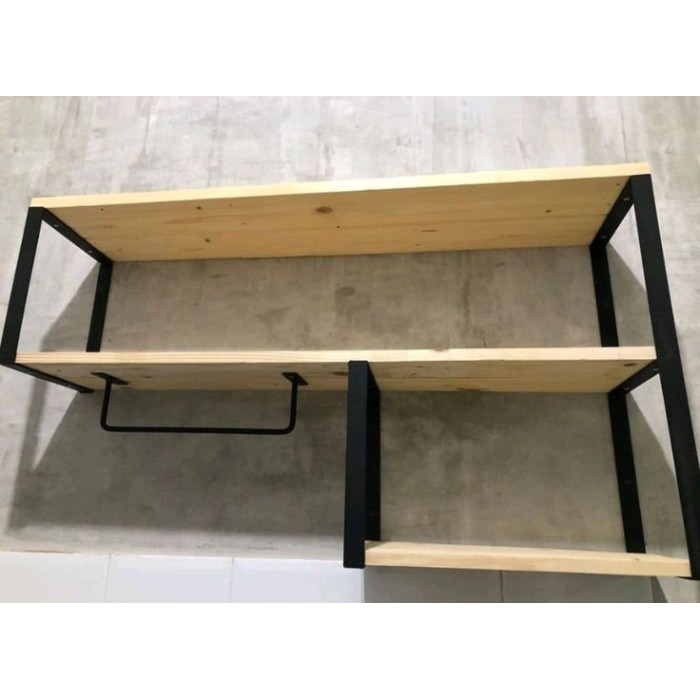 ✔D.LTA✔ - TERLARIS KITCHEN SET rak dinding bumbu dapur  rak dinding dapur 3 ambalan - panjang 80cm