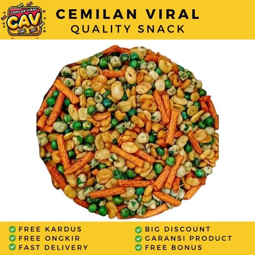 

CAV KACANG CAMPUR 1Kg Kacang Campur Jaipong Kacang Campur Mix Cemilan Sehat Kacang Kacangan Kacang