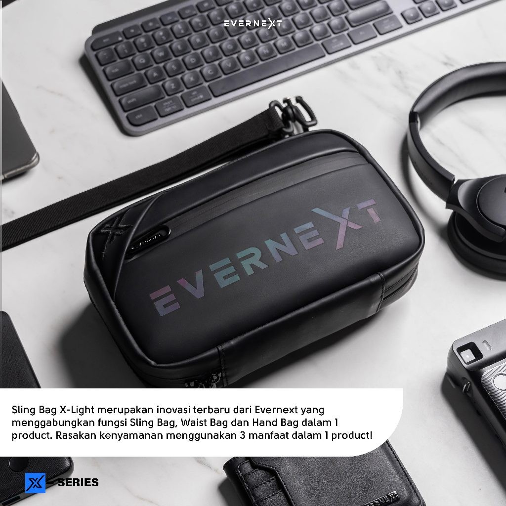 Tas Selempang Pria Kulit Anti Air Sling Bag HP Premium Waterproof Keren Kekinian Branded