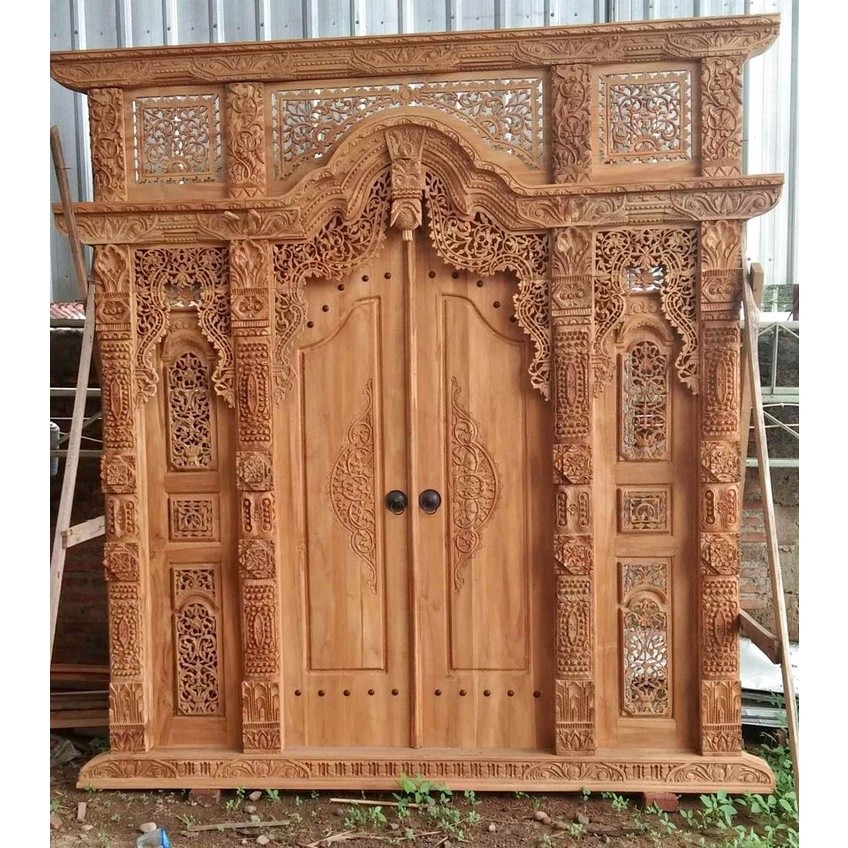 Pintu Gebyok Ukir Jepara Bahan Kayu Jati Rumah Klasik