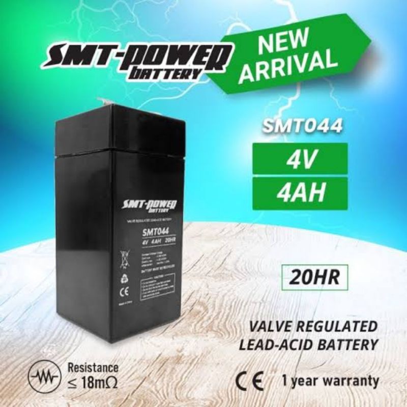 AKI KERING 4VOLTAGE 4AH BATTERY VRLA SMT-POWER 4 VOLT 4AH KRS