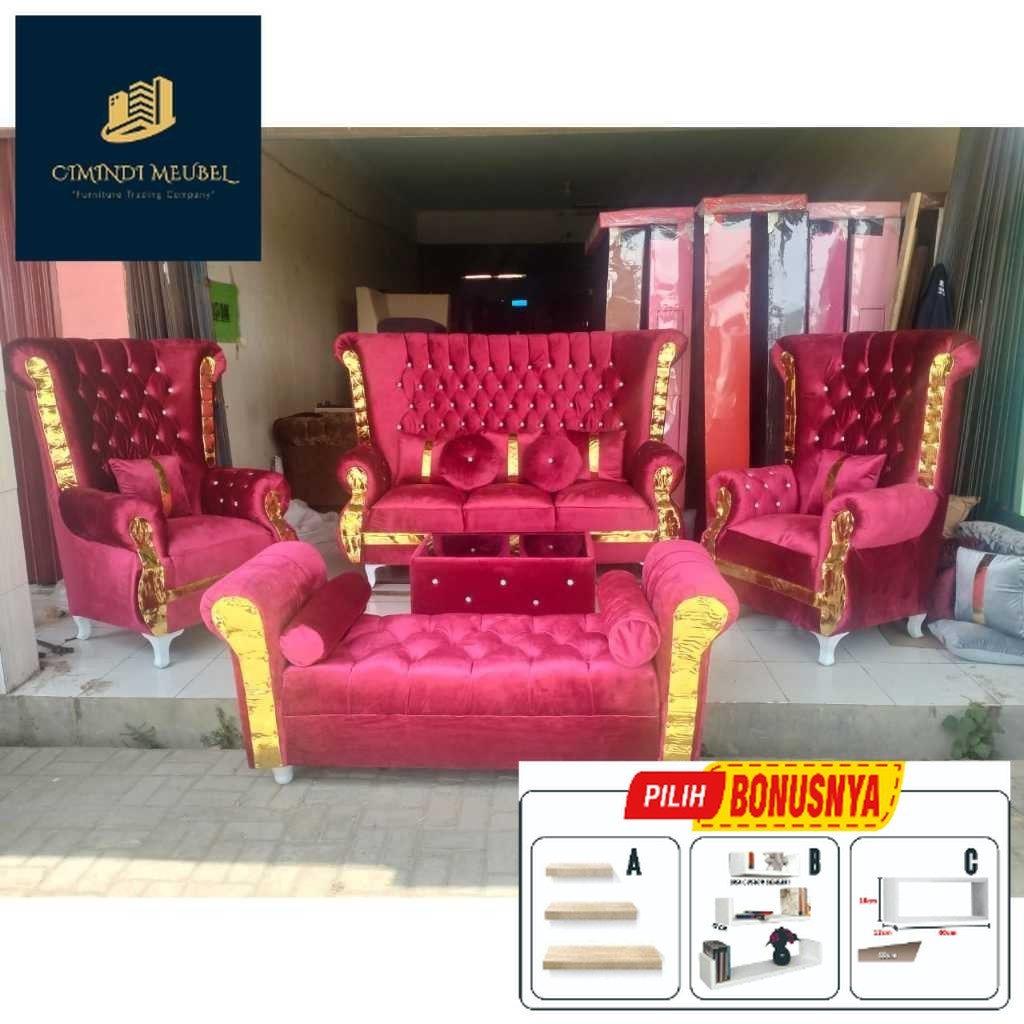 Sofa sultan warna merah emas sofa sultan list gold sofa model terbaru
