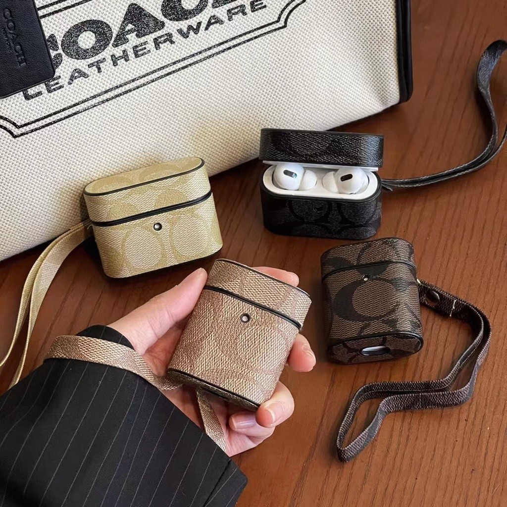 Big Brand COACH Square Earphone Bag case for Airpods Pro Protective Case AirPods1/2/3 Apple Bluetoot