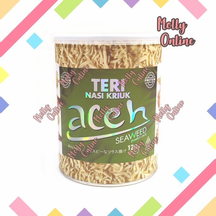 

✨TERLARIS -Aceh Teri Nasi Kriuk 120g /Anchovy /Teri Medan /oven /camilan - Seaweed