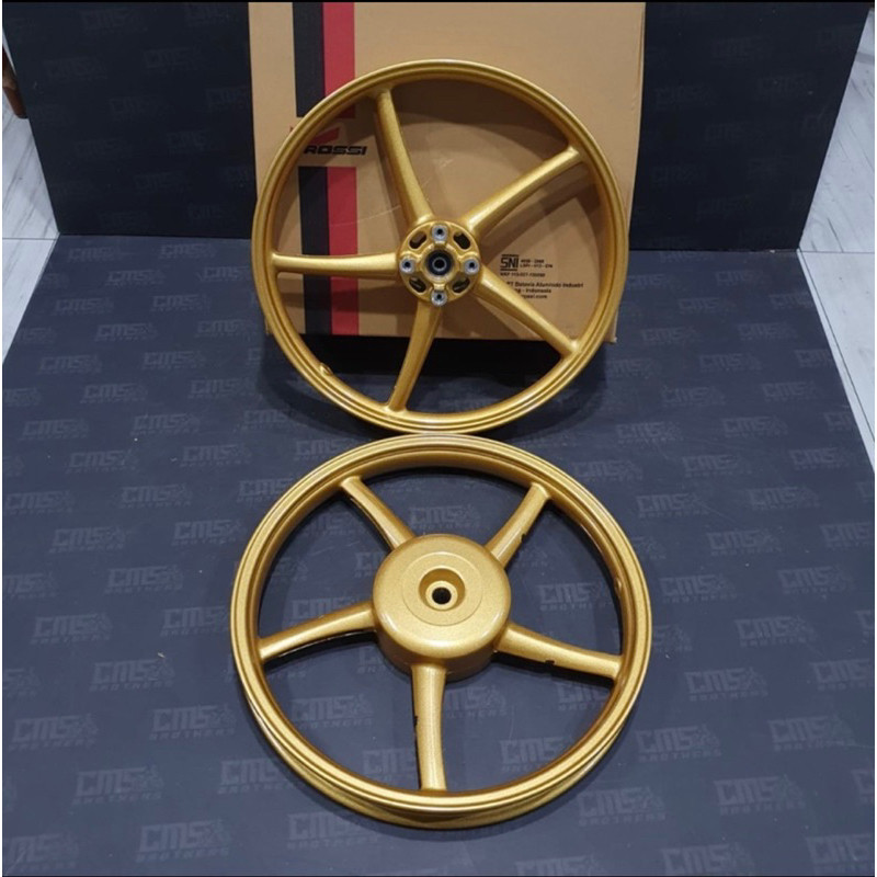 Velg Velek Veleg Racing Motor Vrossi Sanca Beat Scoopy Vario 125 150 Ring 17 Gold Metalik Velg Vross