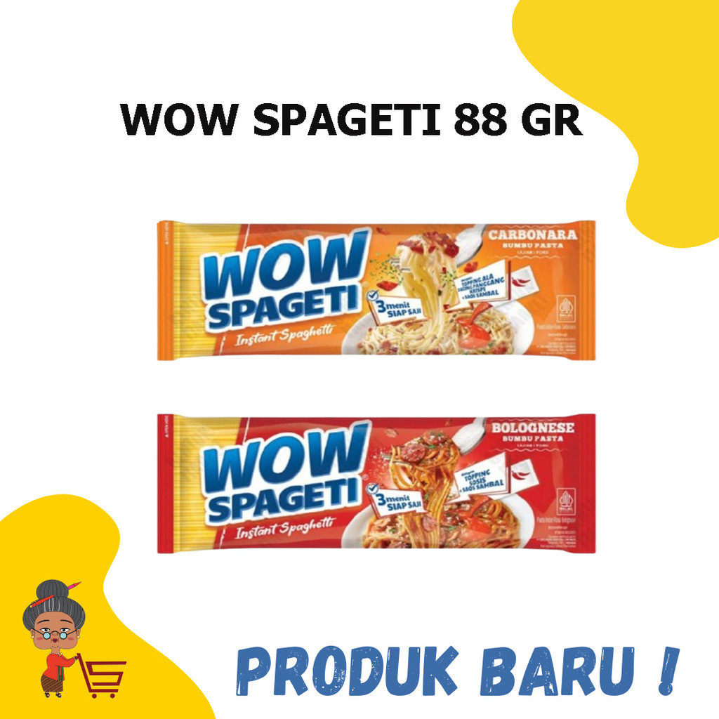 

WOW INSTAN SPAGETI BOLOGNESE DAN CARBONARA 88GR / WOW INSTAN SPAGETI 88GR / WOW INSTAN SPAGETI